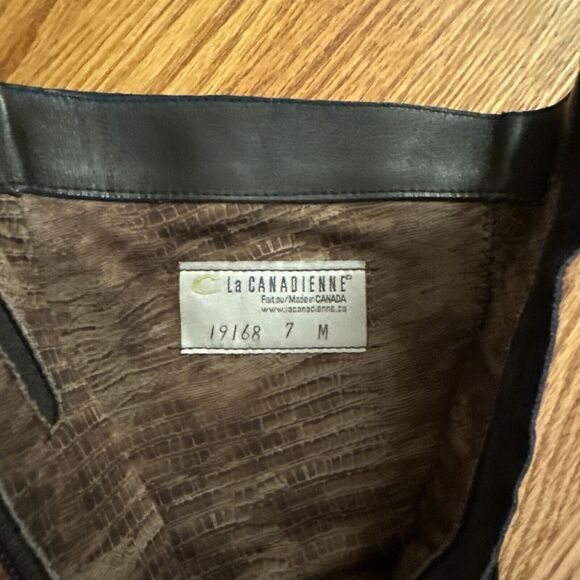 La Canadienne Womens 7 Boots Black Patent Leather 19168 Zip Mid Calf Square Toe - Picture 8 of 14